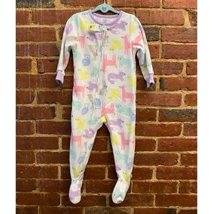 Carter’s fleece zip-up footie pajamas 18m